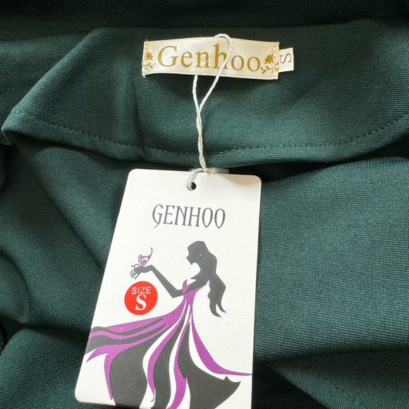 NWT Genhoo Forest Green Sz Sm Blazer pit-pit 19” shoulder - hem 27” - Picture 3 of 4